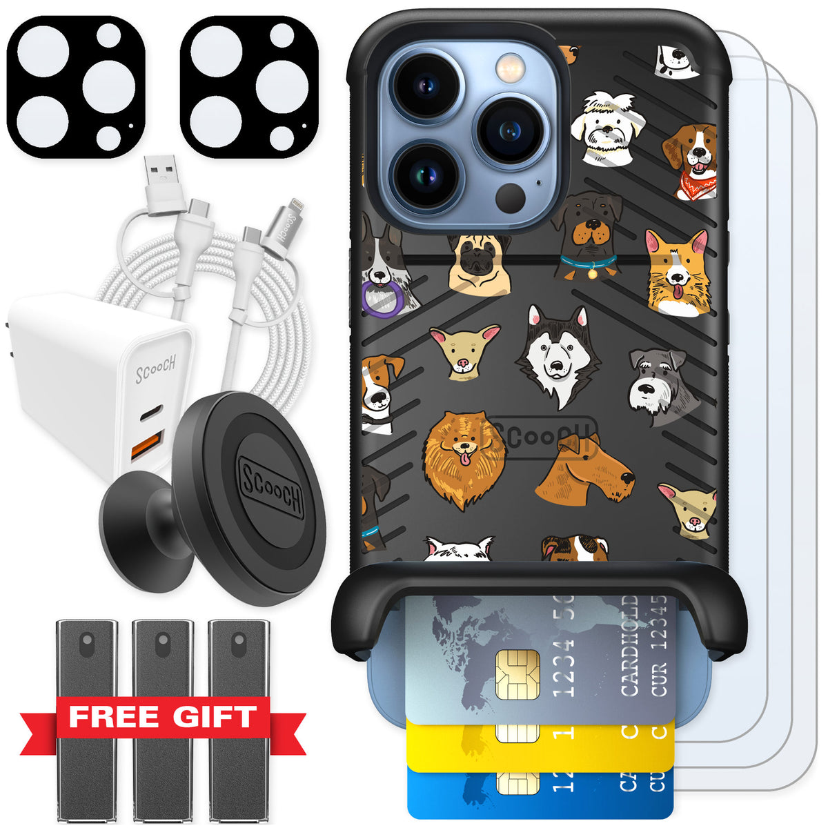 Scooch Wingmate Dog Squad for iPhone 13 Pro — Ultimate Bundle