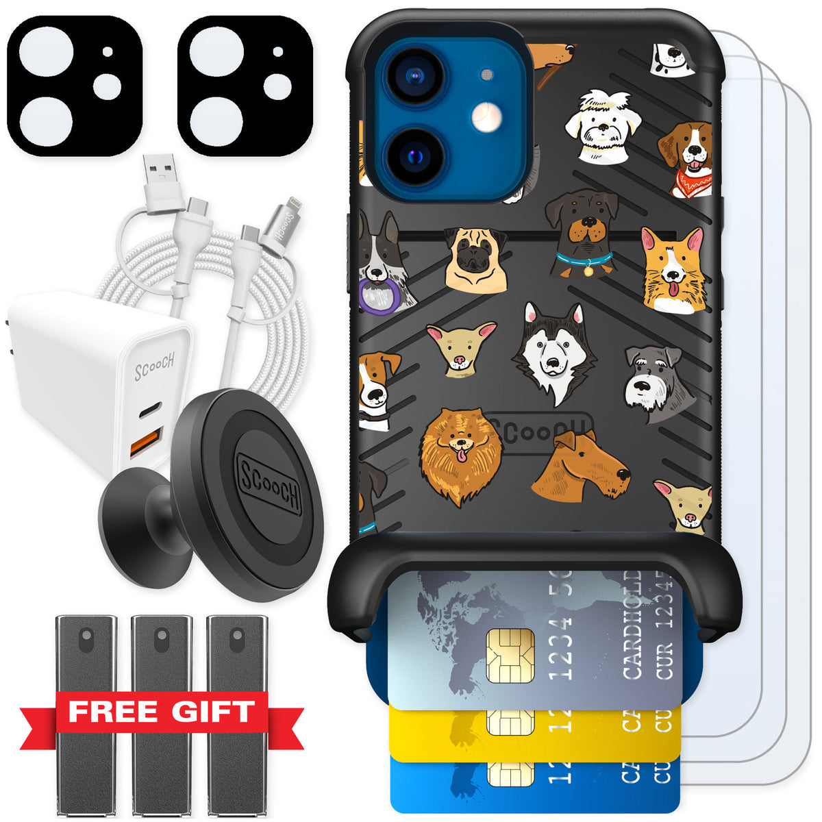Scooch Wingmate Dog Squad for iPhone 12 mini — Ultimate Bundle