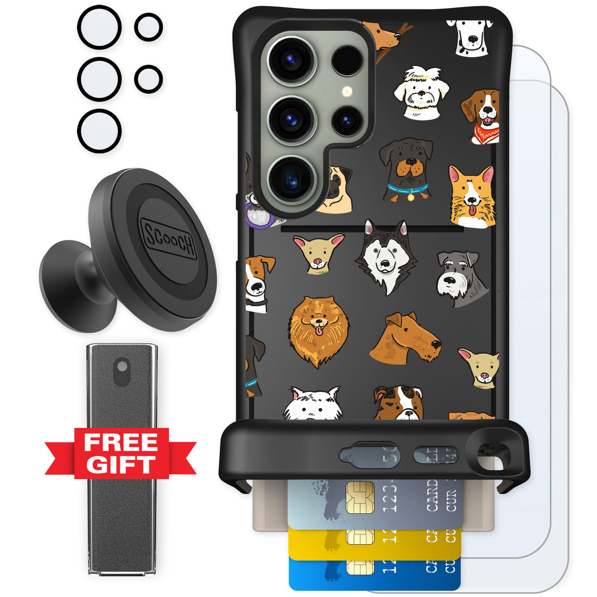 Scooch Wingmate Dog Squad for Galaxy S24 Ultra — Defender Bundle