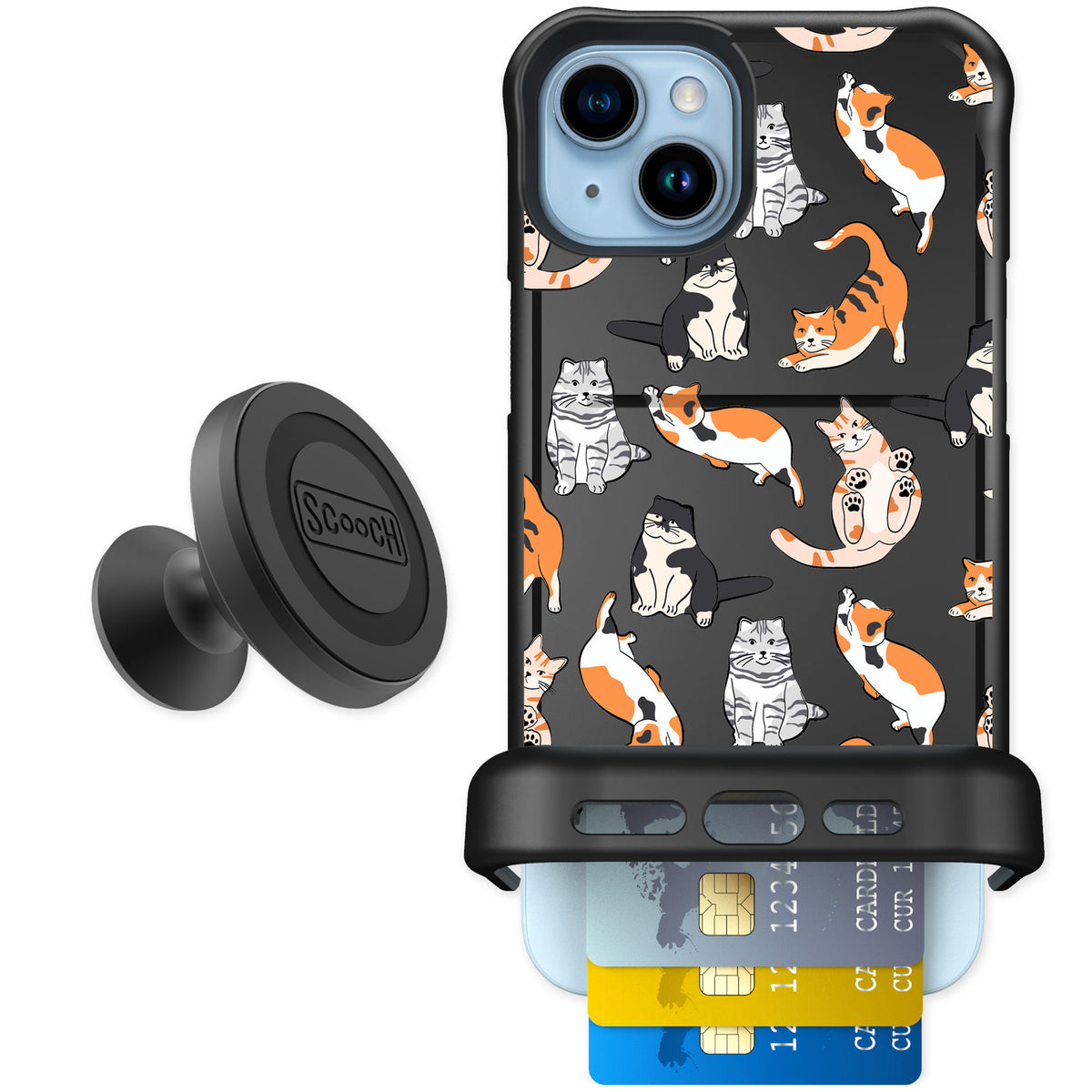 Scooch Wingmate Kitty Crew for iPhone 15 Plus — Starter Bundle