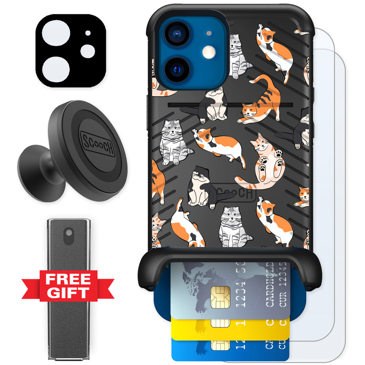 Scooch Wingmate Kitty Crew for iPhone 12 — Defender Bundle