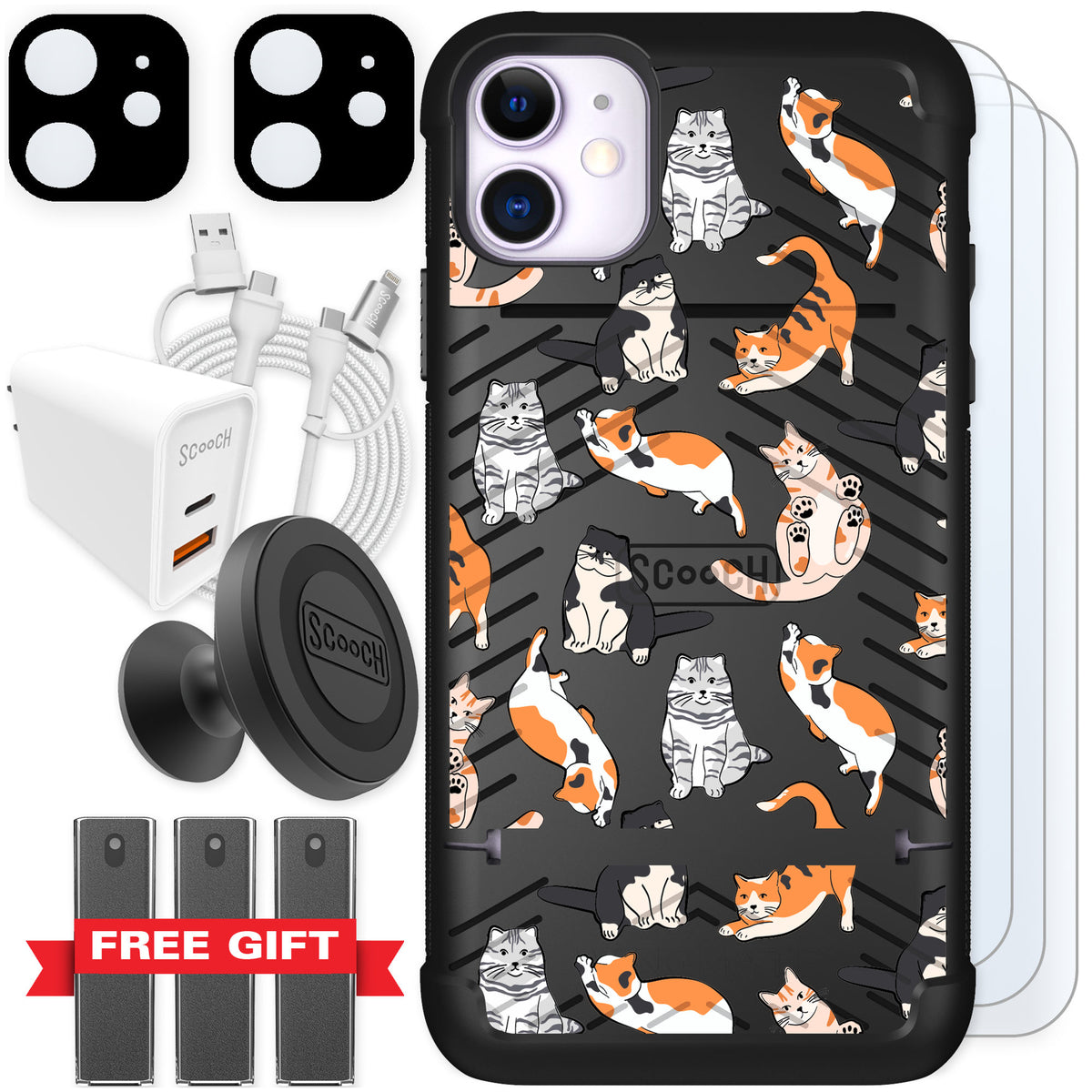 Scooch Wingmate Kitty Crew for iPhone 11 — Ultimate Bundle