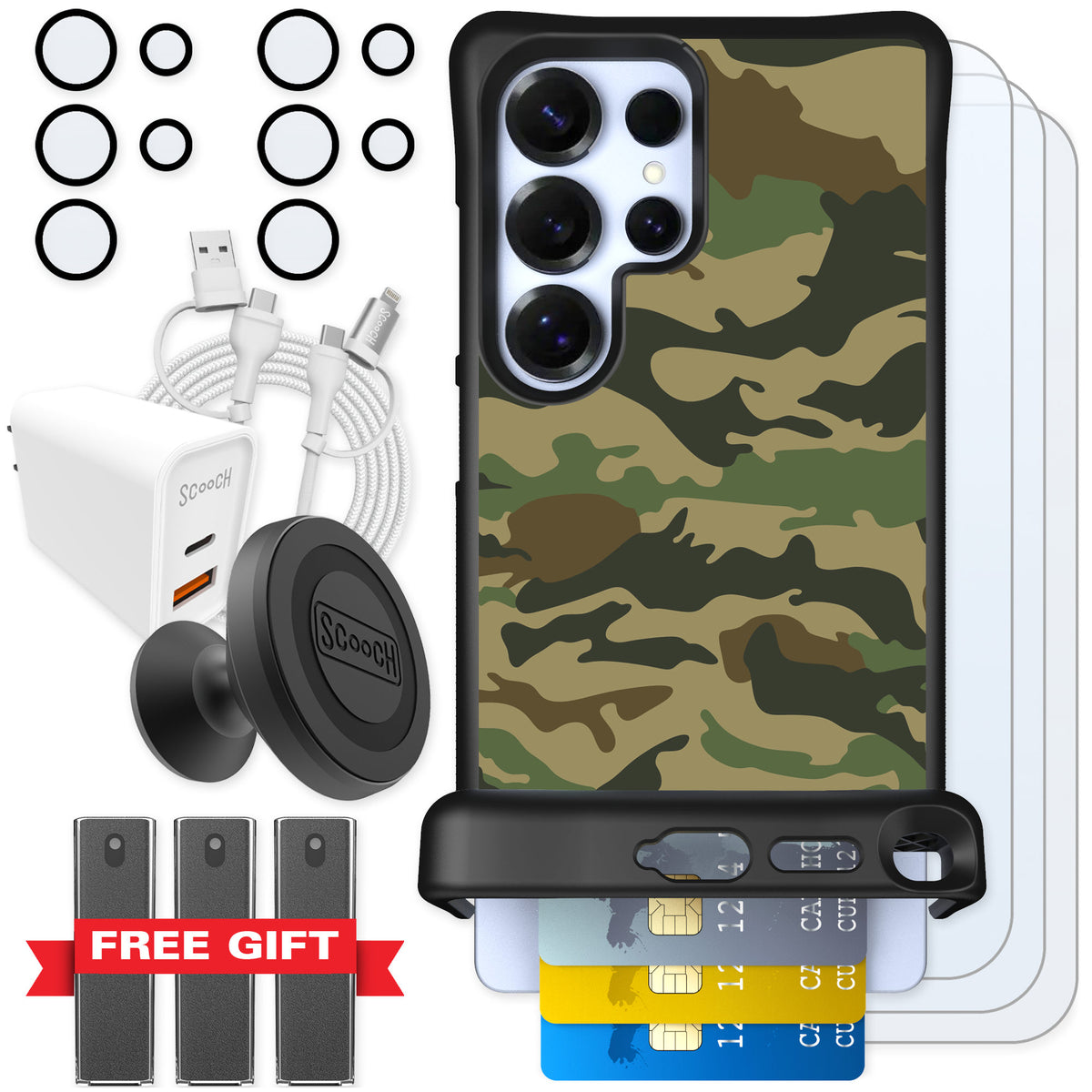 Scooch Wingmate Classic Camo for Galaxy S25 Ultra — Ultimate Bundle