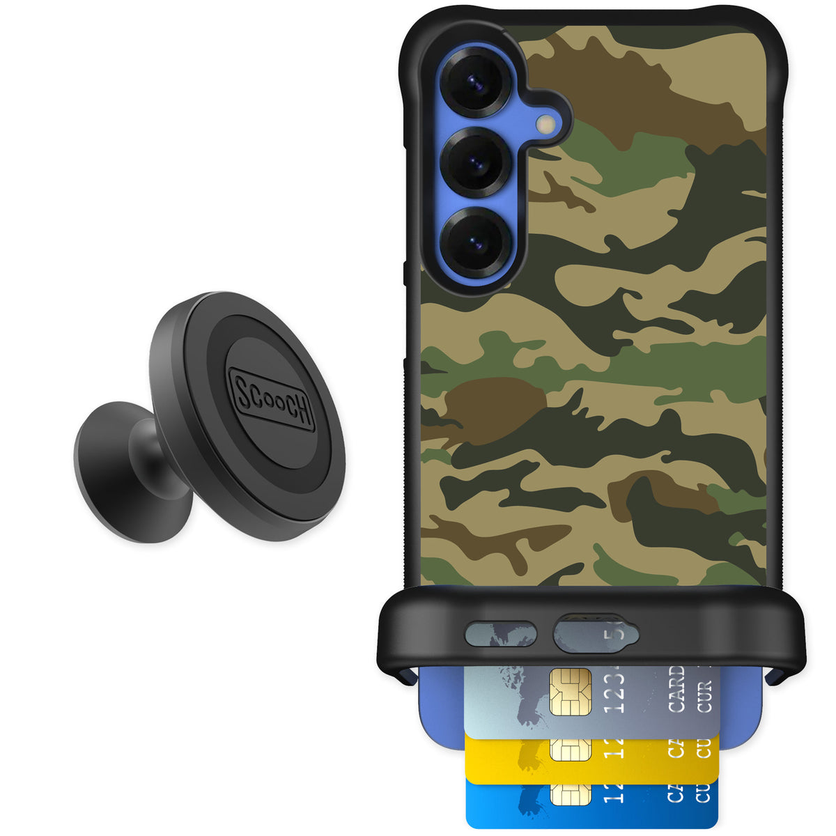 Scooch Wingmate Classic Camo for Galaxy S25+ — Starter Bundle