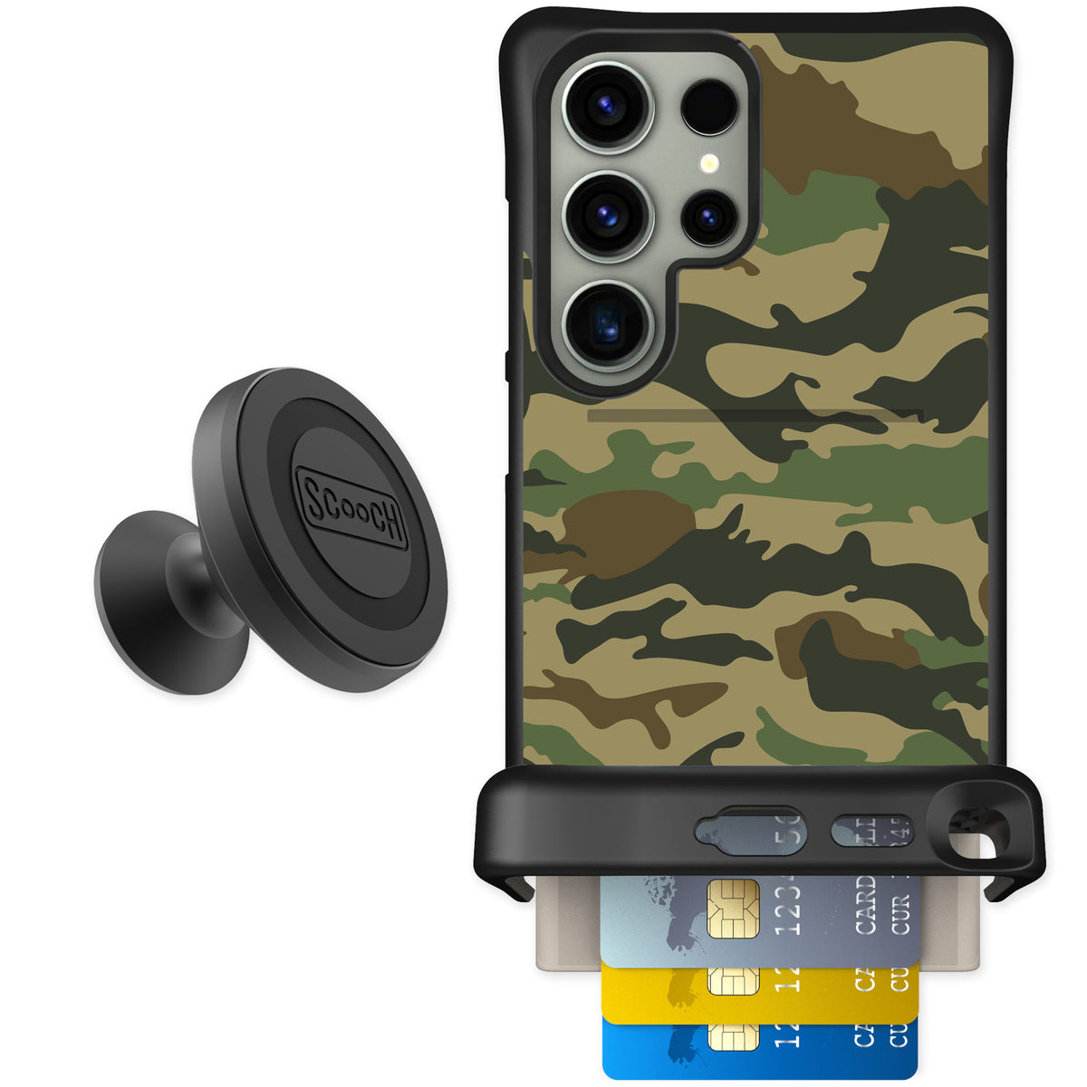 Scooch Wingmate Classic Camo for Galaxy S24 Ultra — Starter Bundle