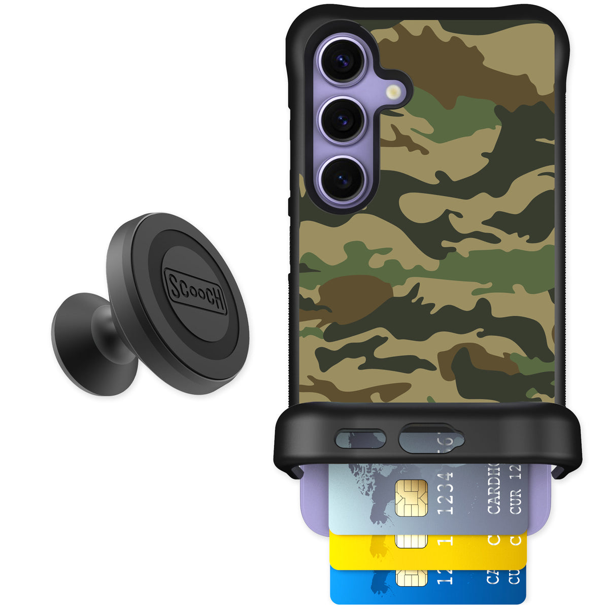 Scooch Wingmate Classic Camo for Galaxy S24 — Starter Bundle