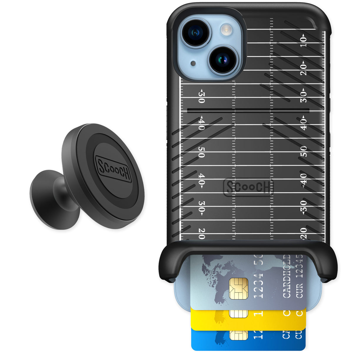 Scooch Wingmate Yard Lines for iPhone 14 — Starter Bundle