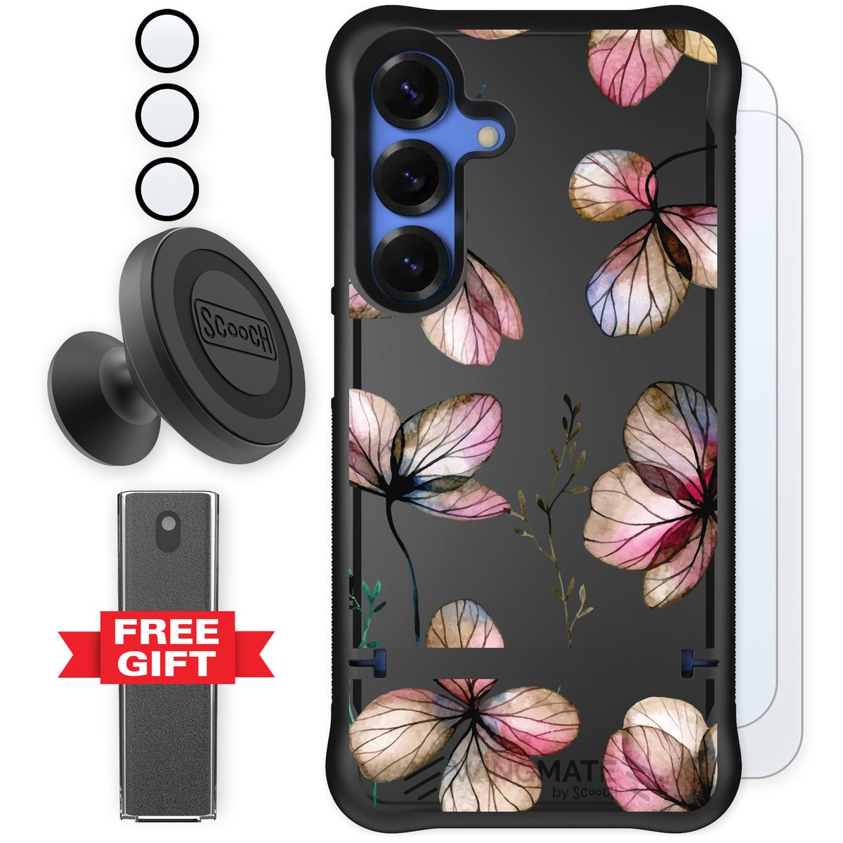 Scooch Wingmate Dried Flowers for Galaxy S25 — Defender Bundle