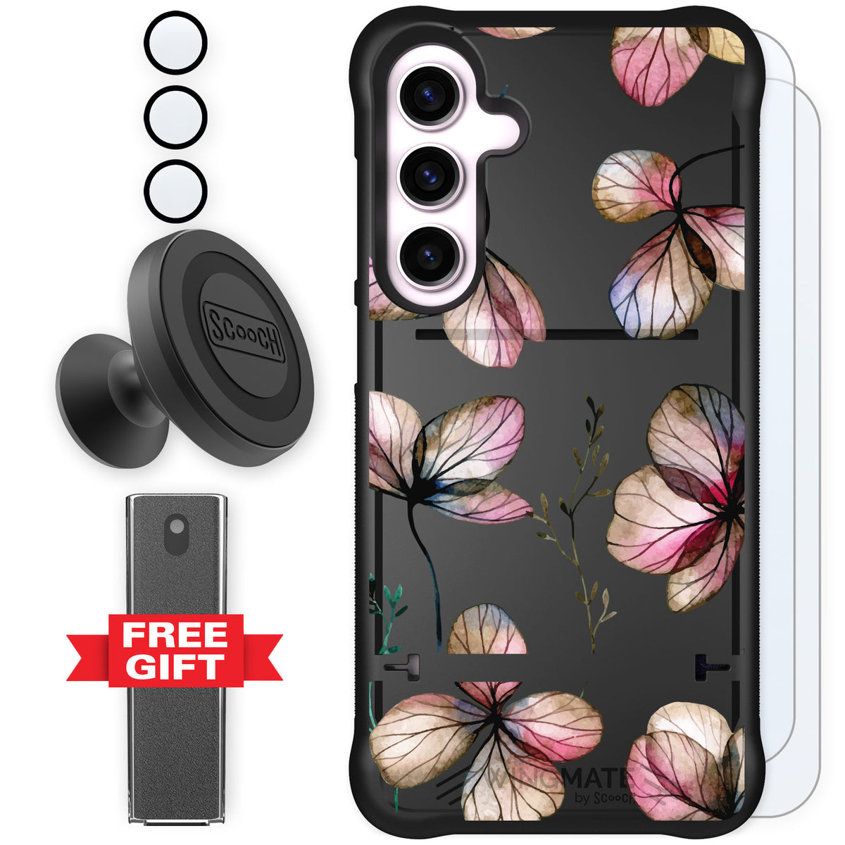 Scooch Wingmate Dried Flowers for Galaxy S24+ — Defender Bundle