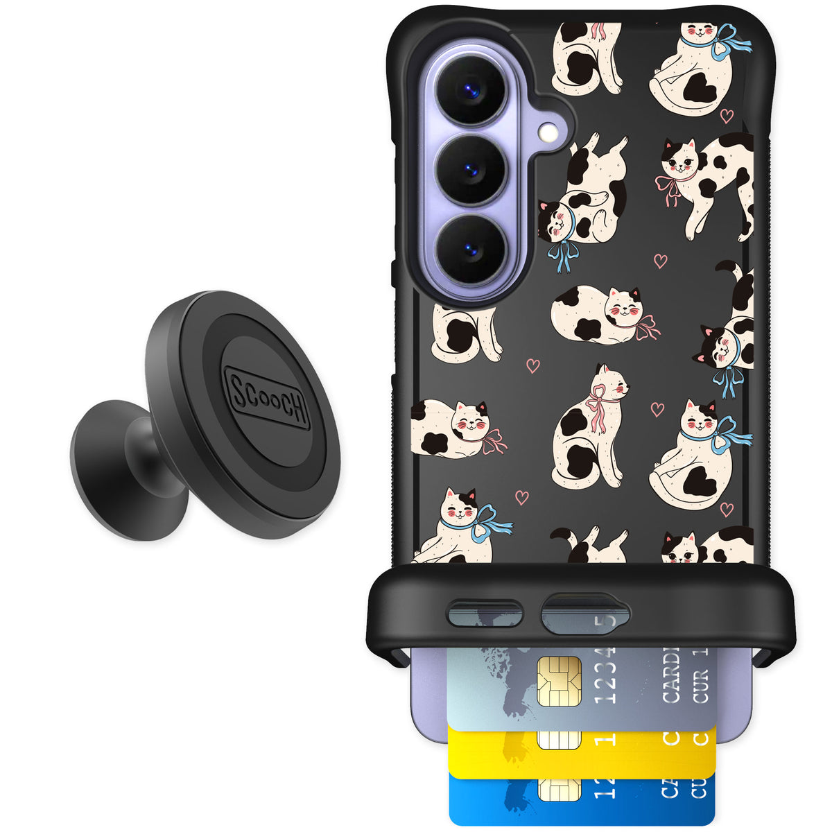 Scooch Wingmate Bow Kitties for Galaxy S26 — Starter Bundle