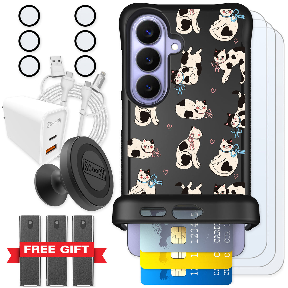 Scooch Wingmate Bow Kitties for Galaxy S26 — Ultimate Bundle