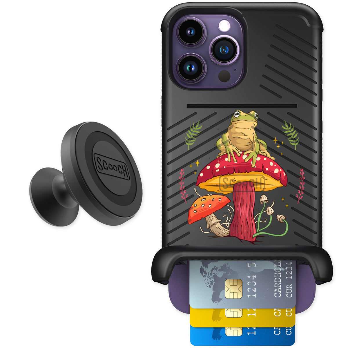 Scooch Wingmate Toadstool Frog for iPhone 14 Pro Max — Starter Bundle