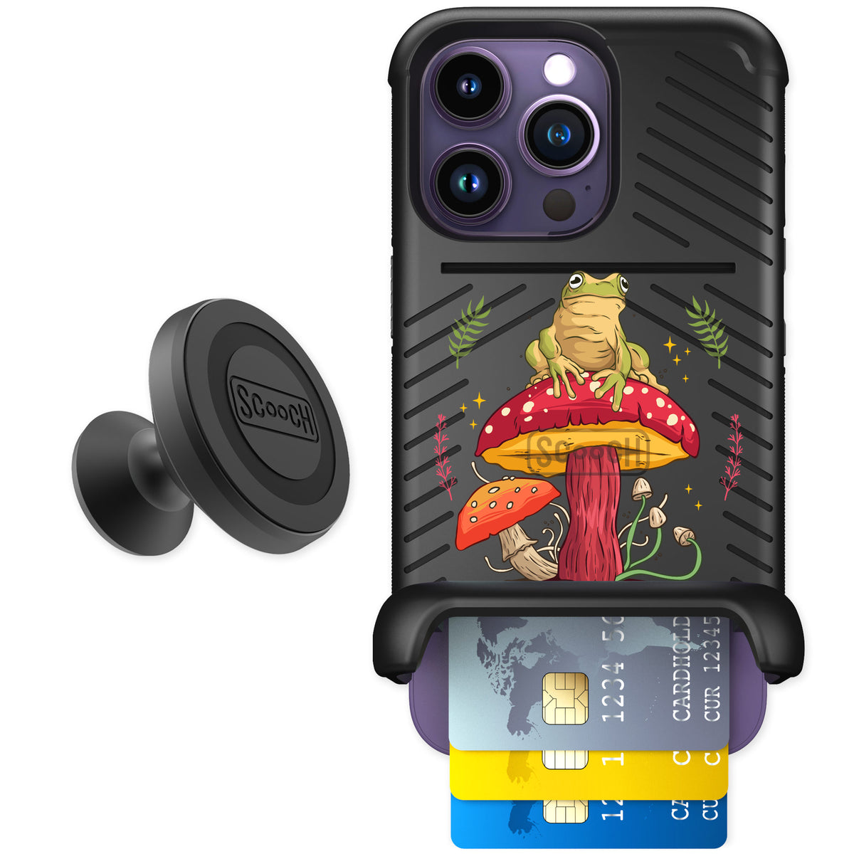 Scooch Wingmate Toadstool Frog for iPhone 14 Pro — Starter Bundle