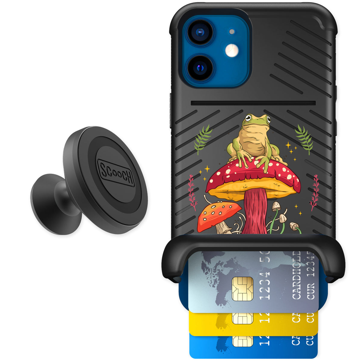 Scooch Wingmate Toadstool Frog for iPhone 12 mini — Starter Bundle