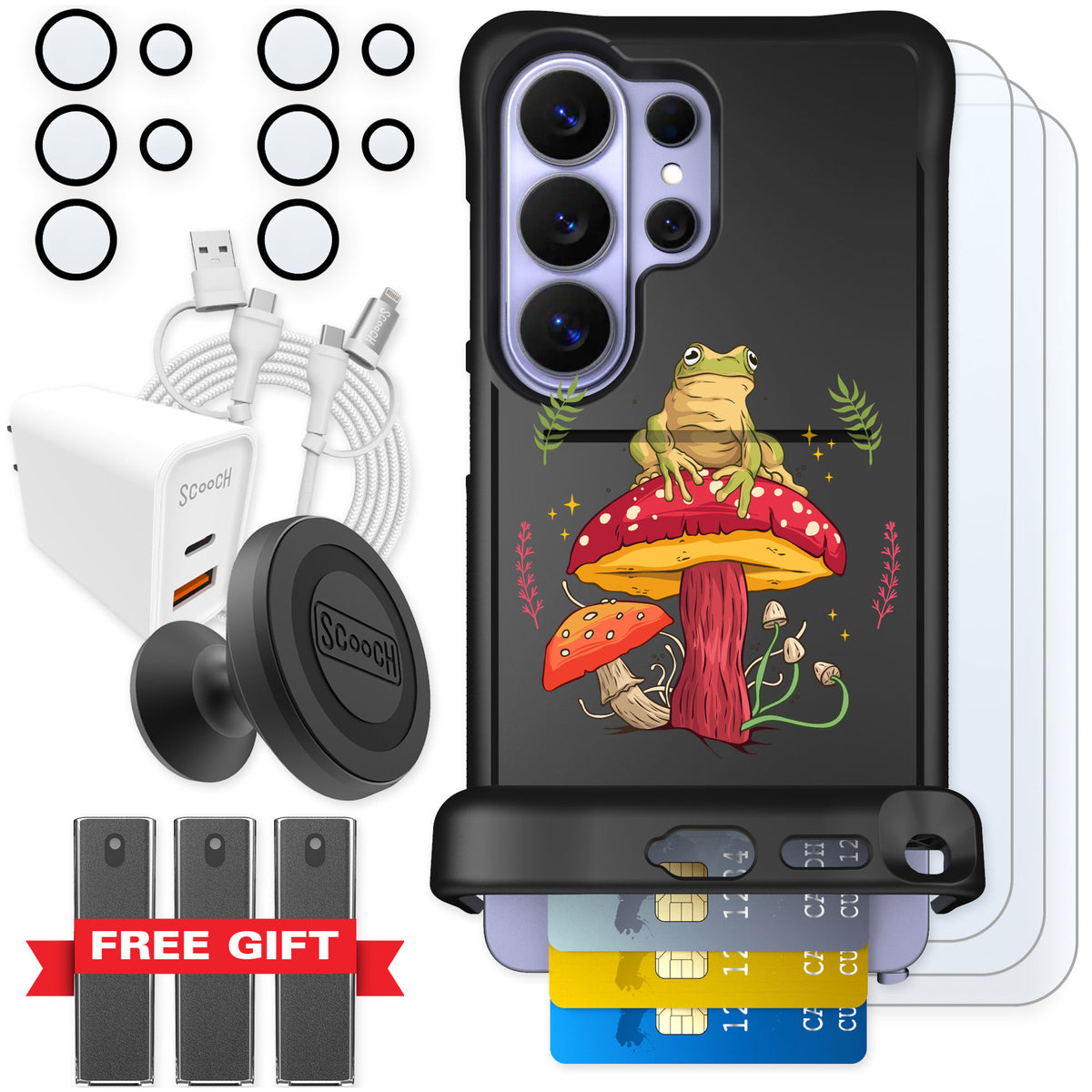Scooch Wingmate Toadstool Frog for Galaxy S26 Ultra — Ultimate Bundle