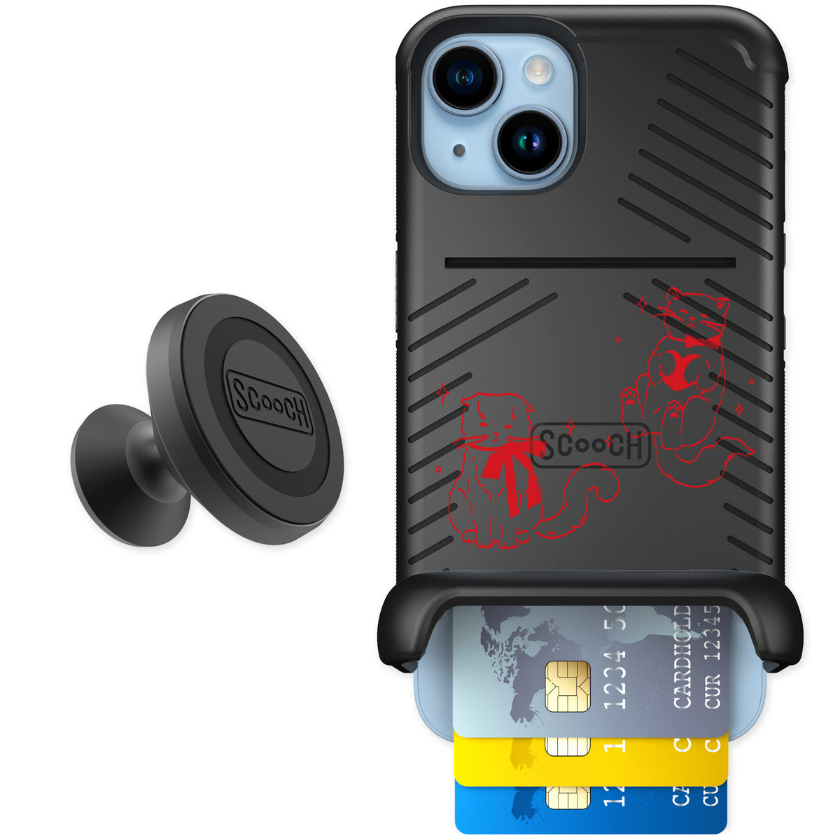 Scooch Wingmate Cupid's Cats for iPhone 14 — Starter Bundle