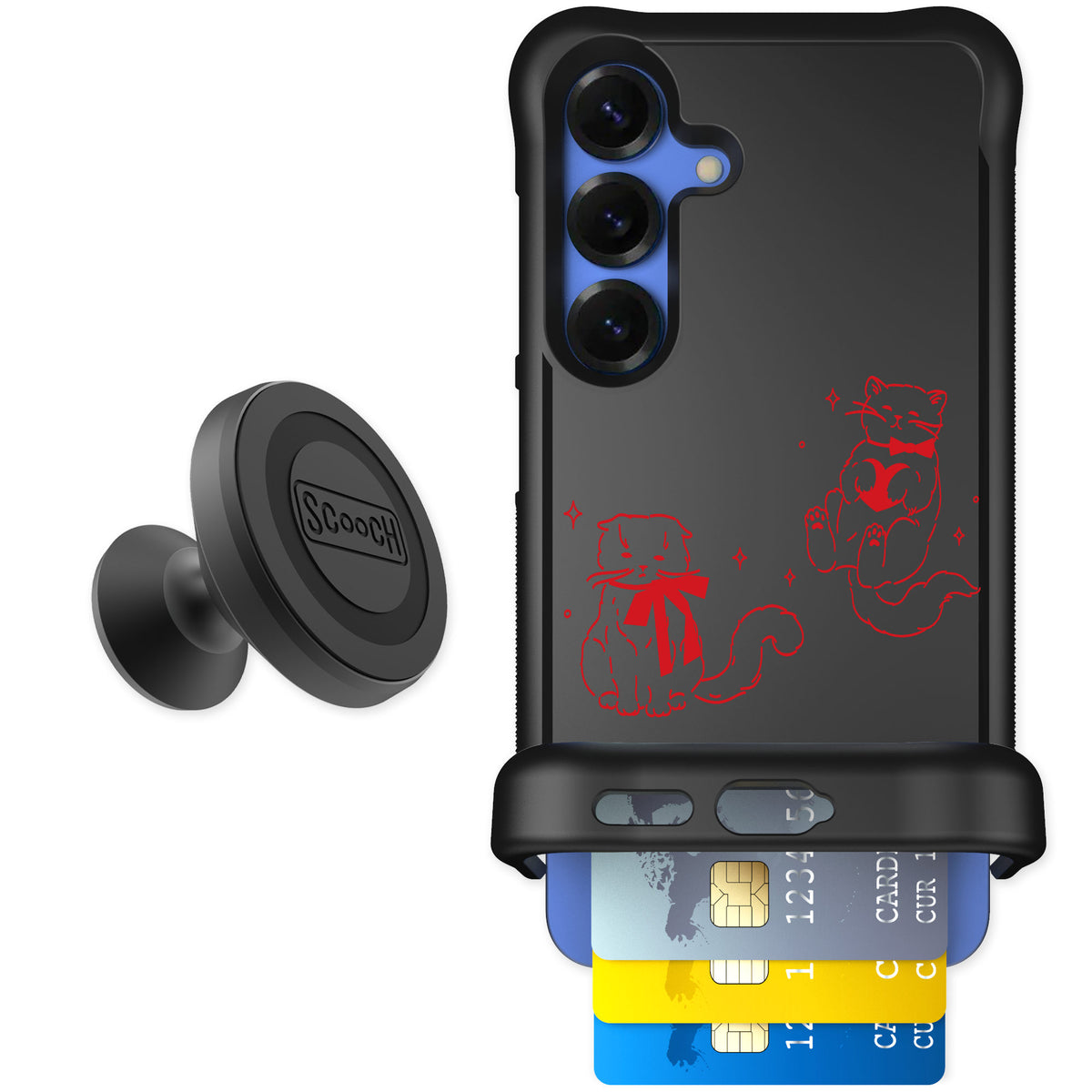 Scooch Wingmate Cupid's Cats for Galaxy S25 — Starter Bundle