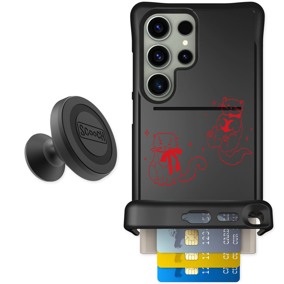 Scooch Wingmate Cupid's Cats for Galaxy S24 Ultra — Starter Bundle