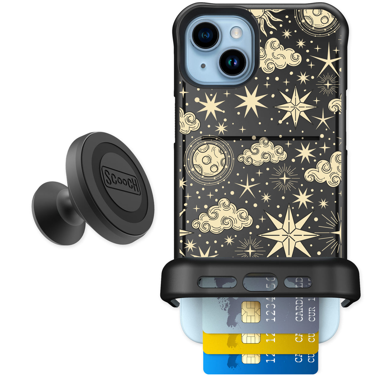 Scooch Wingmate Celestial Sleep for iPhone 15 Plus — Starter Bundle