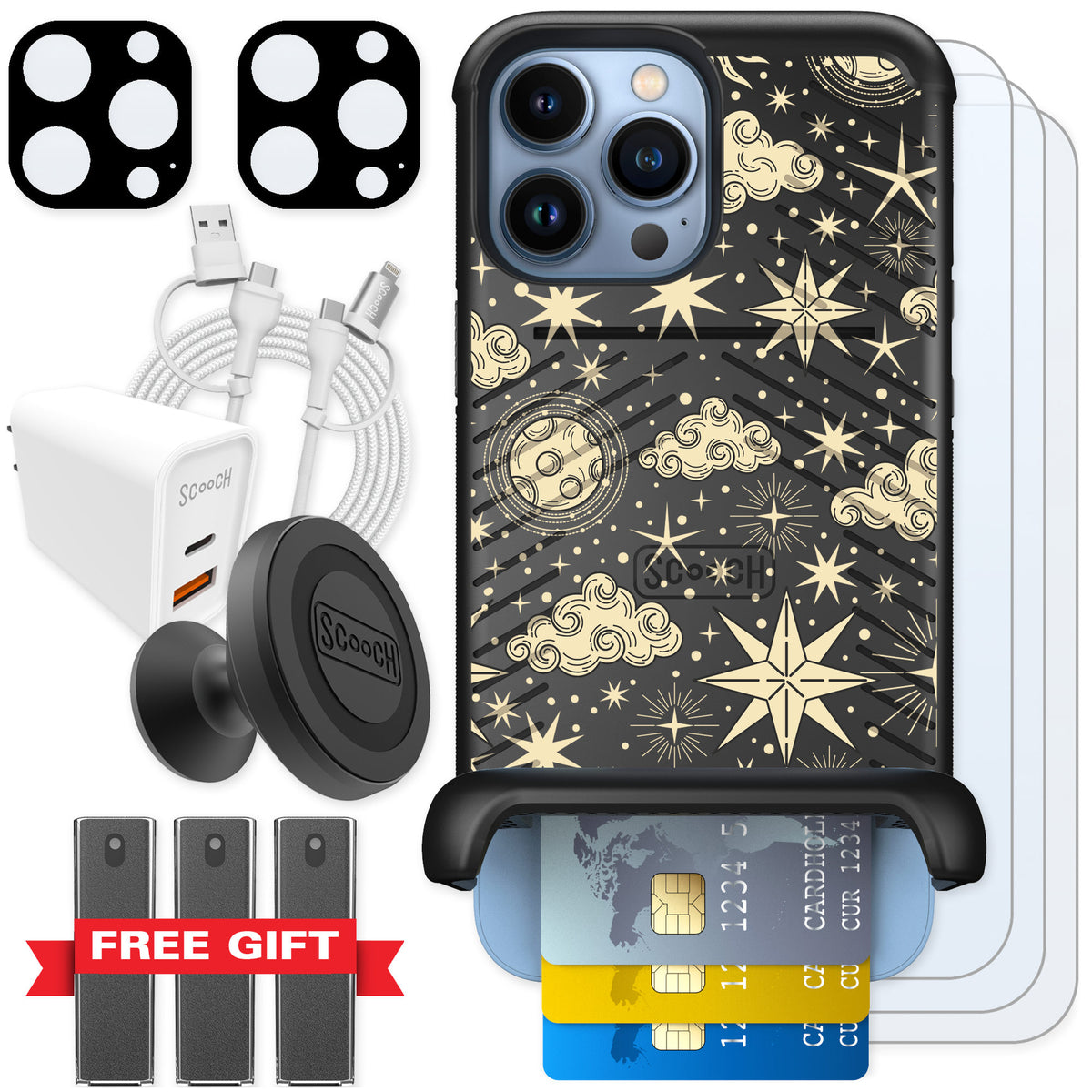 Scooch Wingmate Celestial Sleep for iPhone 13 Pro Max — Ultimate Bundle
