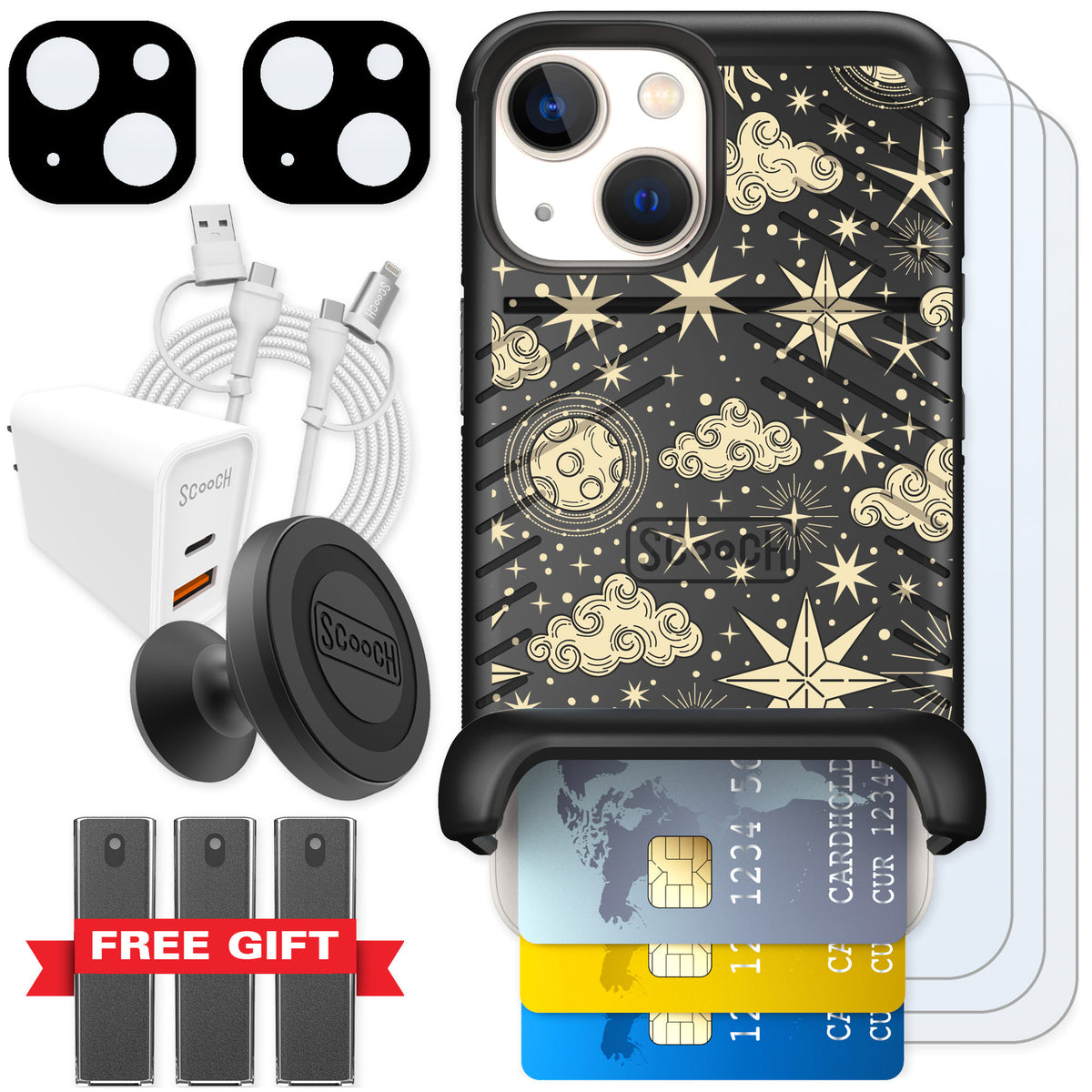 Scooch Wingmate Celestial Sleep for iPhone 13 mini — Ultimate Bundle