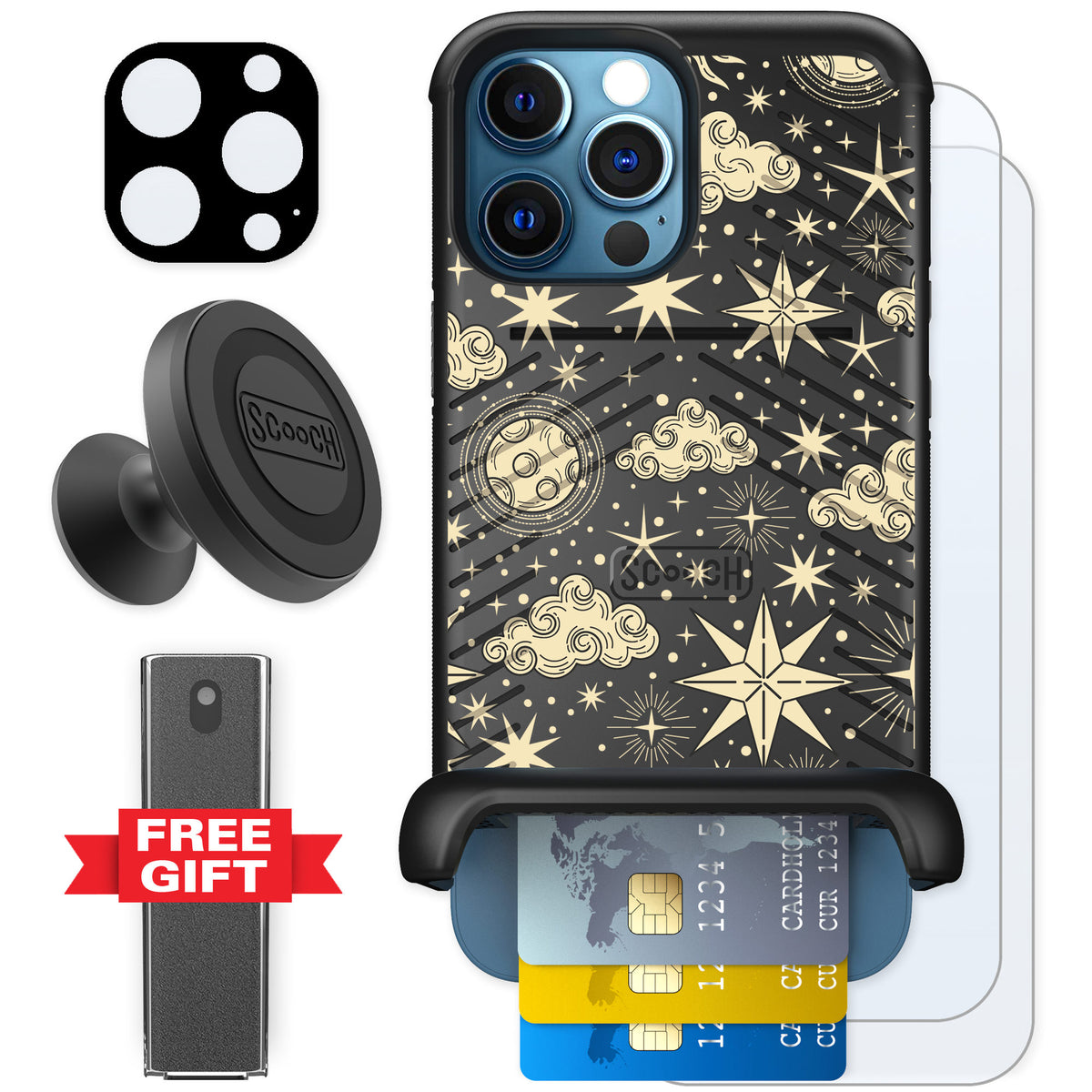 Scooch Wingmate Celestial Sleep for iPhone 12 Pro Max — Defender Bundle