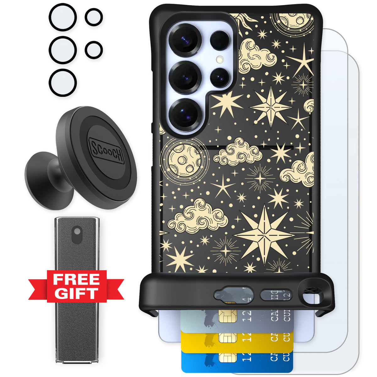 Scooch Wingmate Celestial Sleep for Galaxy S25 Ultra — Defender Bundle