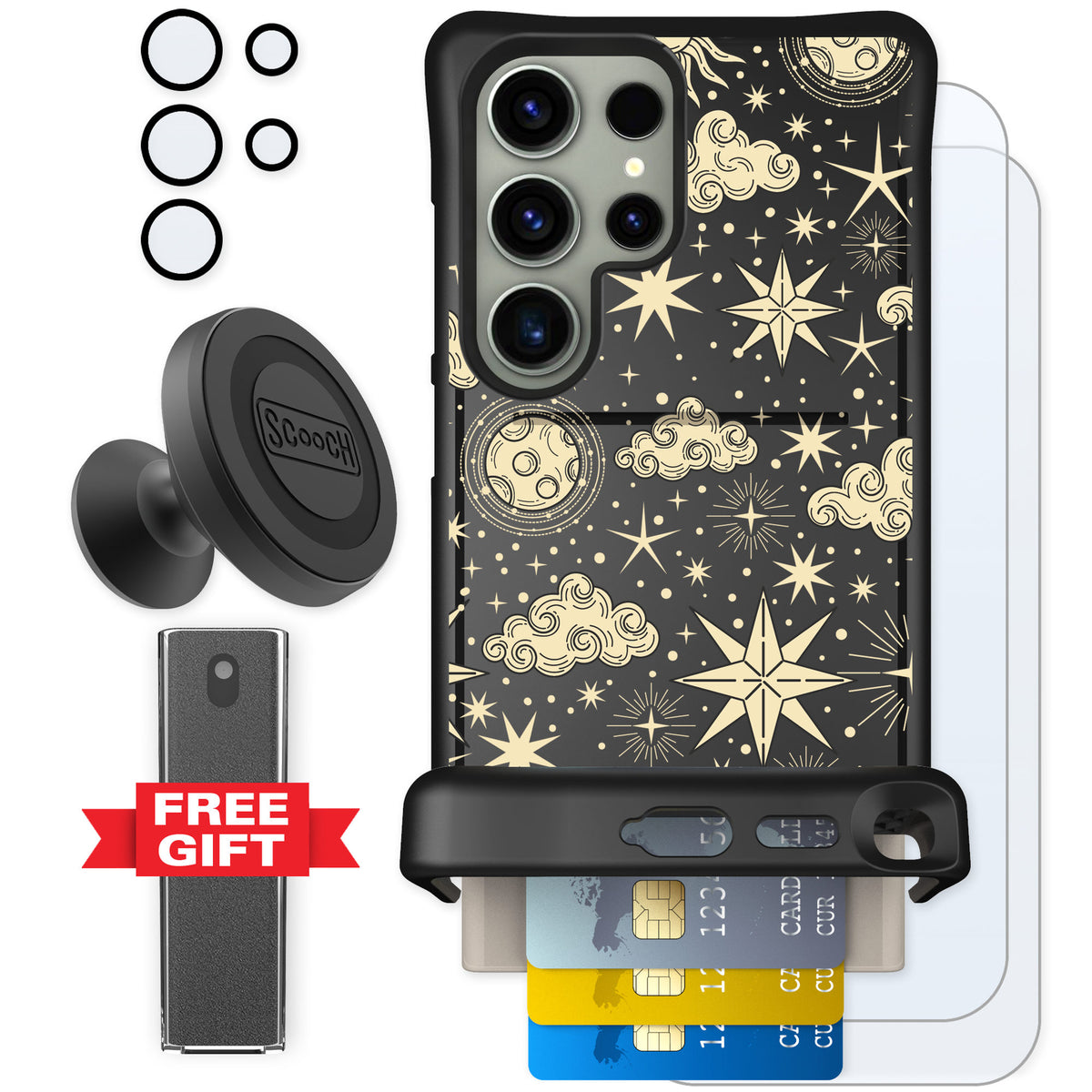 Scooch Wingmate Celestial Sleep for Galaxy S24 Ultra — Defender Bundle