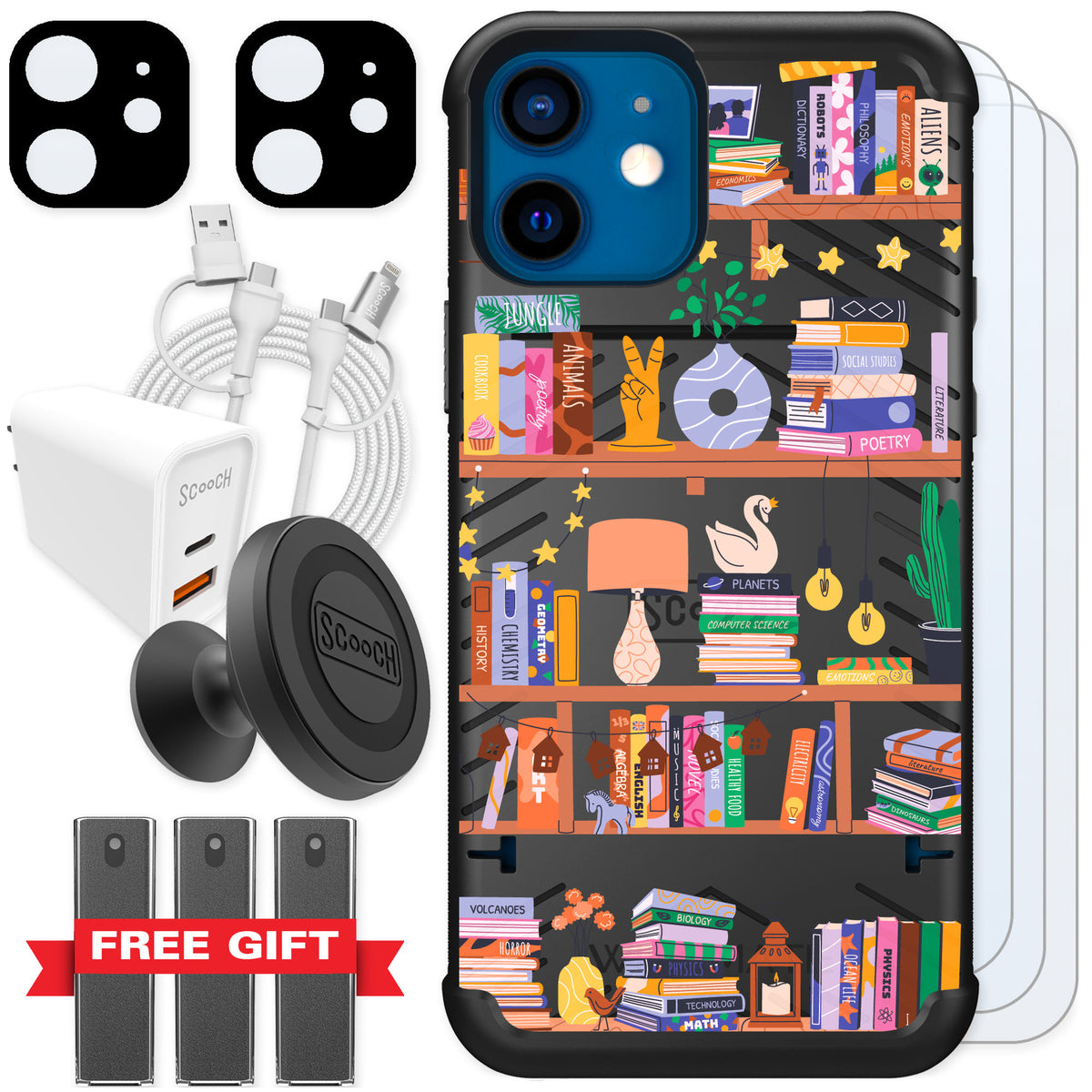 Scooch Wingmate Little Library for iPhone 12 mini — Ultimate Bundle