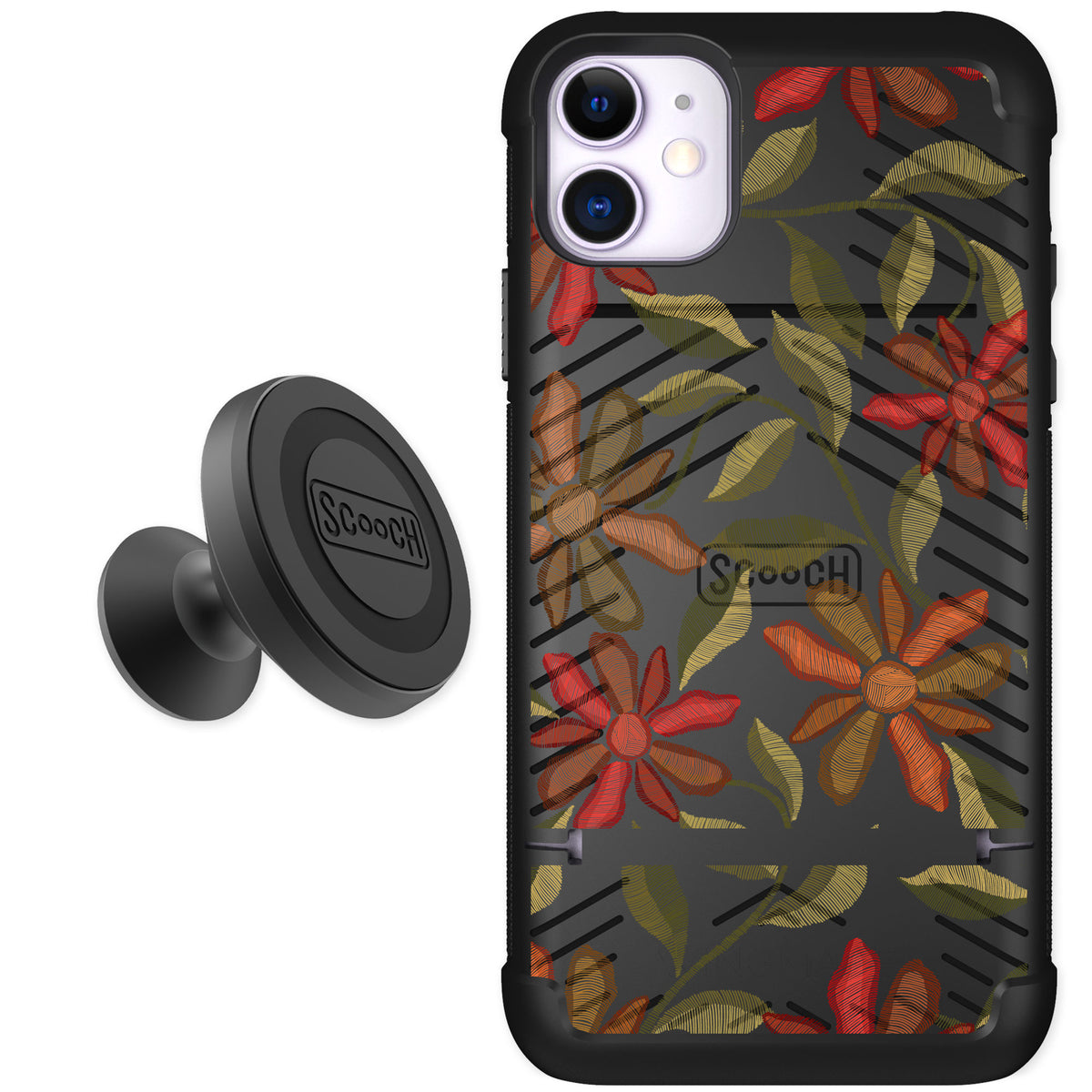 Scooch Wingmate Floral Tapestry for iPhone 11 — Starter Bundle