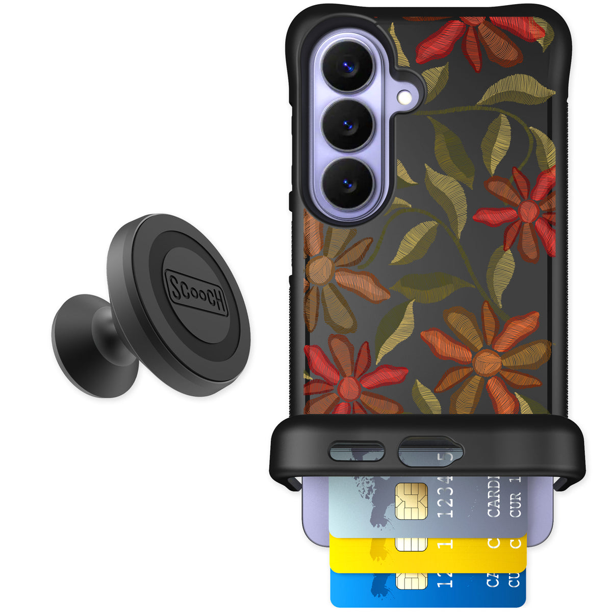 Scooch Wingmate Floral Tapestry for Galaxy S26 — Starter Bundle