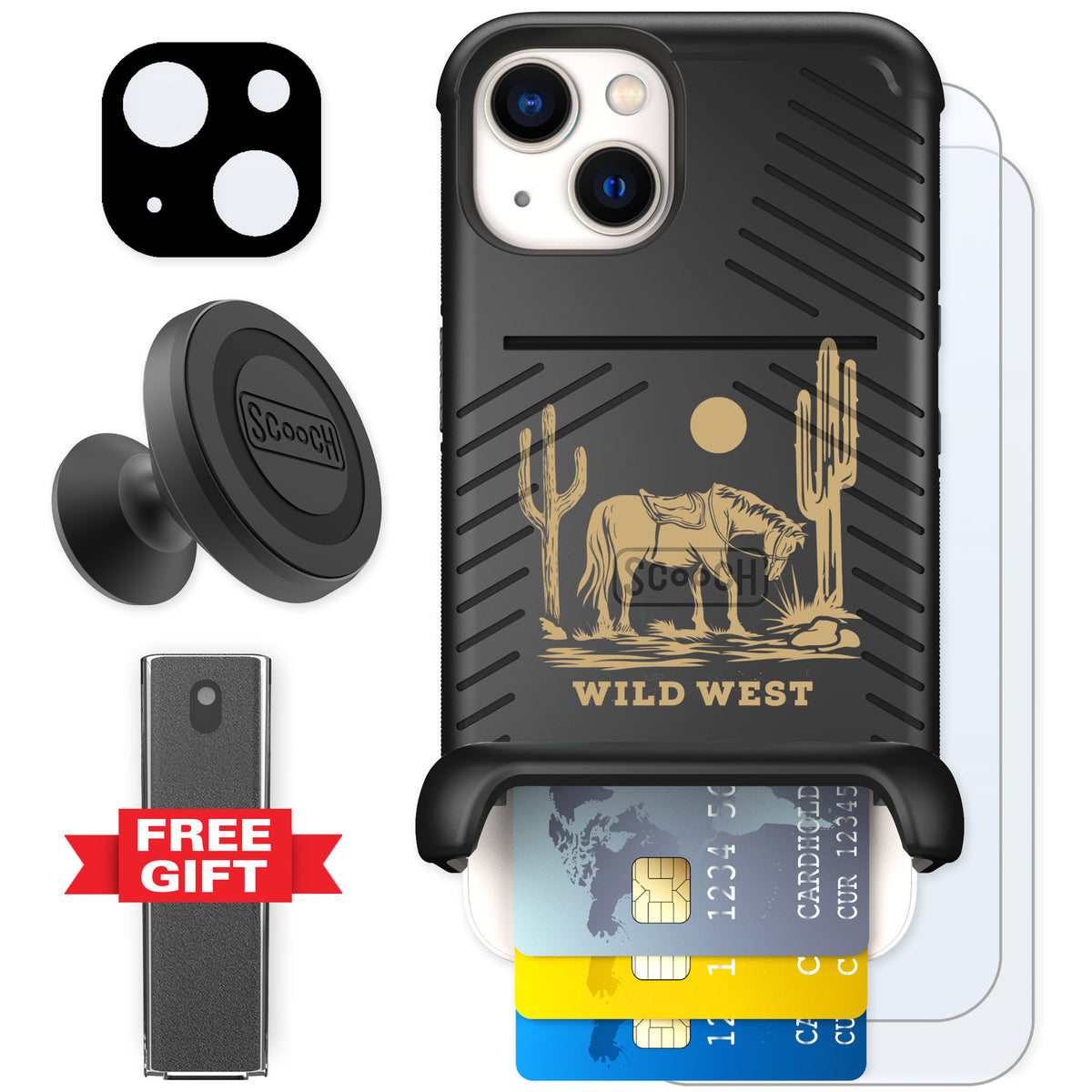 Scooch Wingmate Wild West for iPhone 13 — Defender Bundle