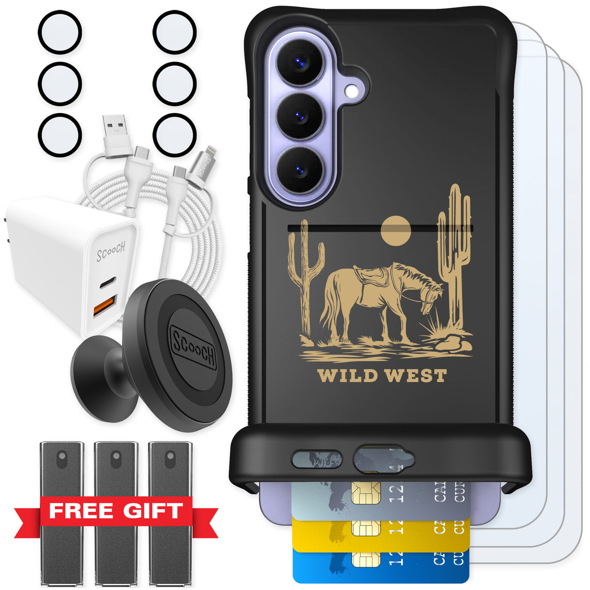 Scooch Wingmate Wild West for Galaxy S26+ — Ultimate Bundle