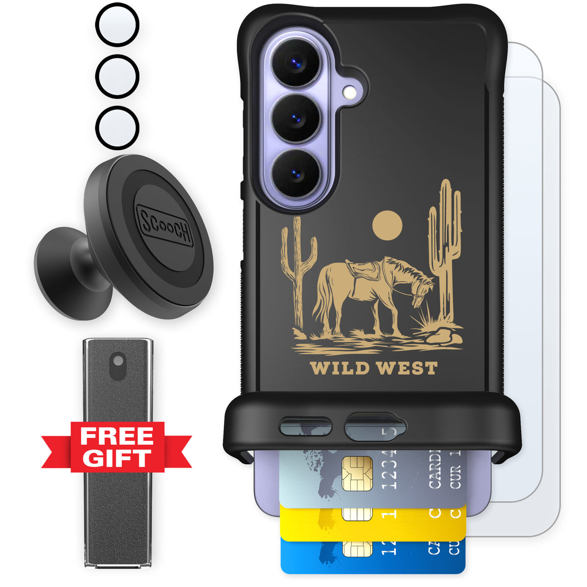 Scooch Wingmate Wild West for Galaxy S26 — Defender Bundle