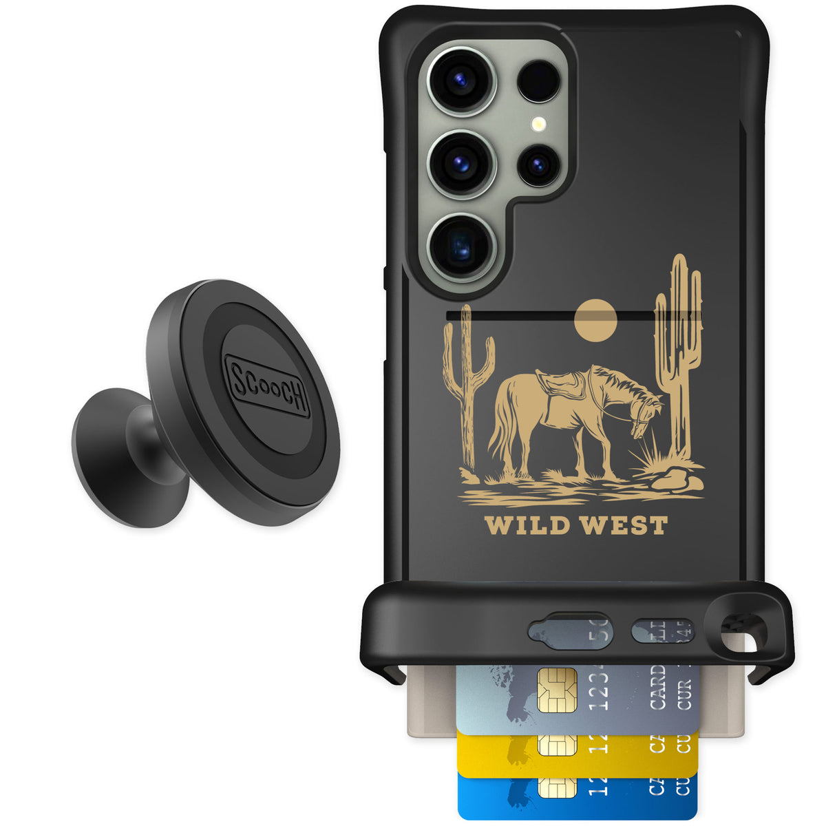 Scooch Wingmate Wild West for Galaxy S24 Ultra — Starter Bundle