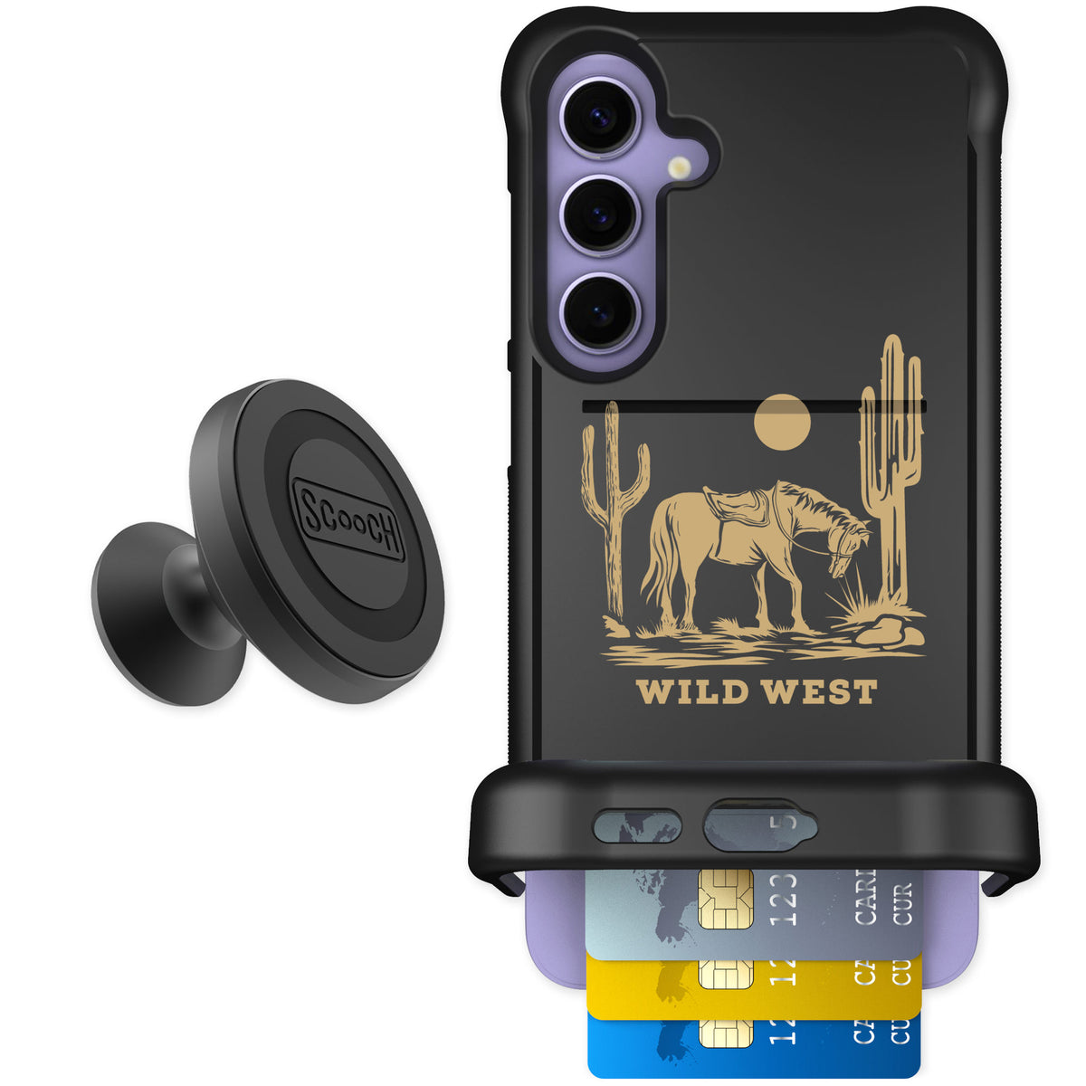 Scooch Wingmate Wild West for Galaxy S24+ — Starter Bundle