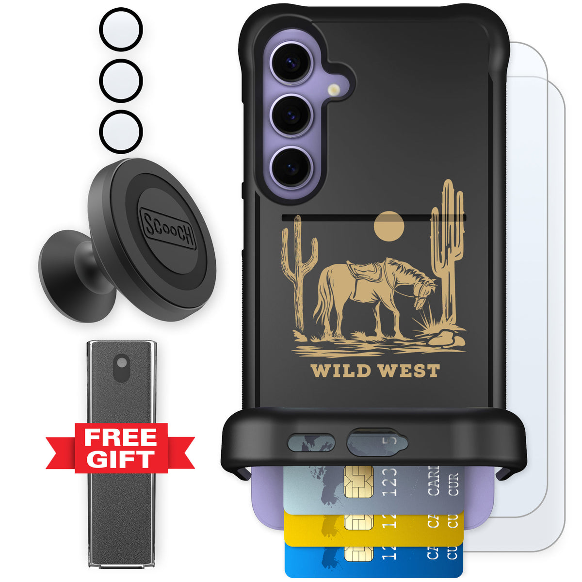 Scooch Wingmate Wild West for Galaxy S24+ — Defender Bundle