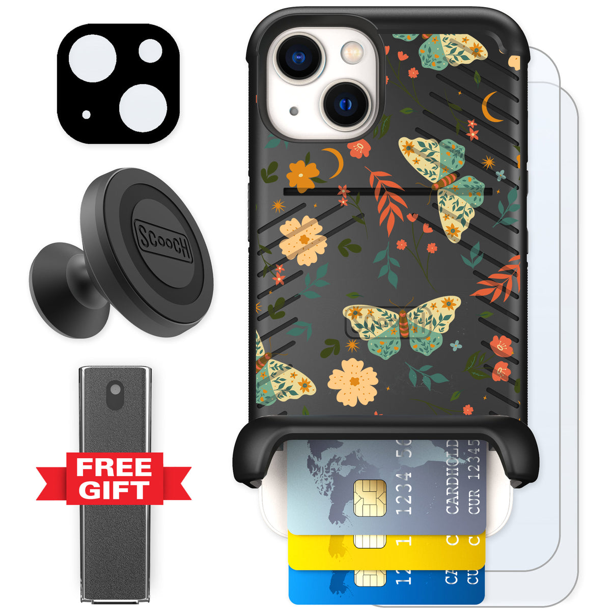 Scooch Wingmate Boho Nights for iPhone 13 — Defender Bundle