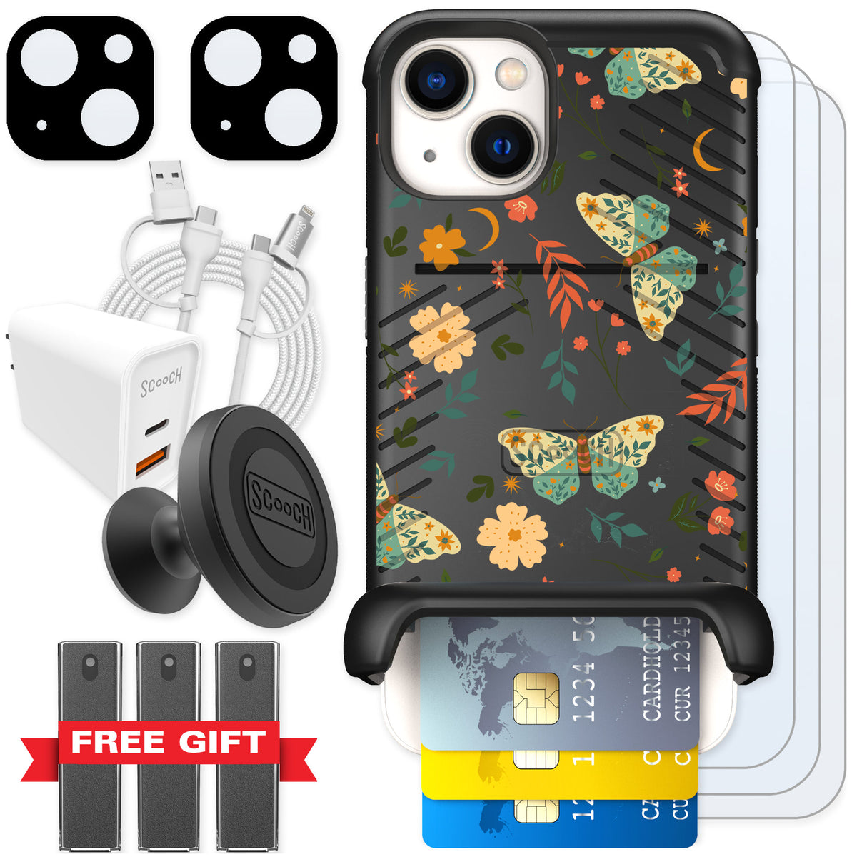 Scooch Wingmate Boho Nights for iPhone 13 — Ultimate Bundle