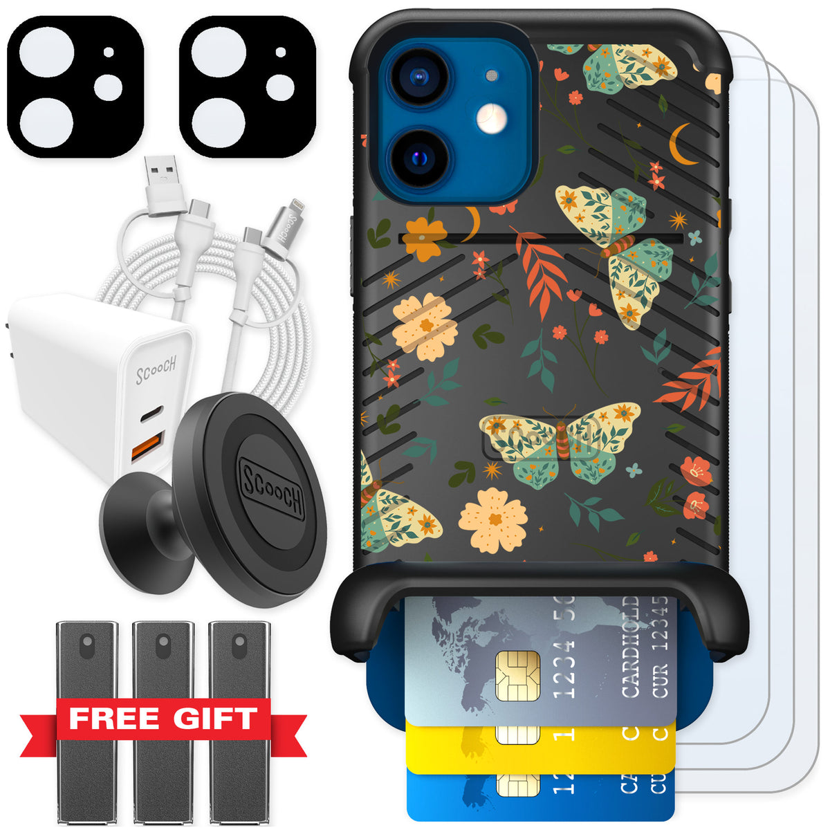 Scooch Wingmate Boho Nights for iPhone 12 — Ultimate Bundle