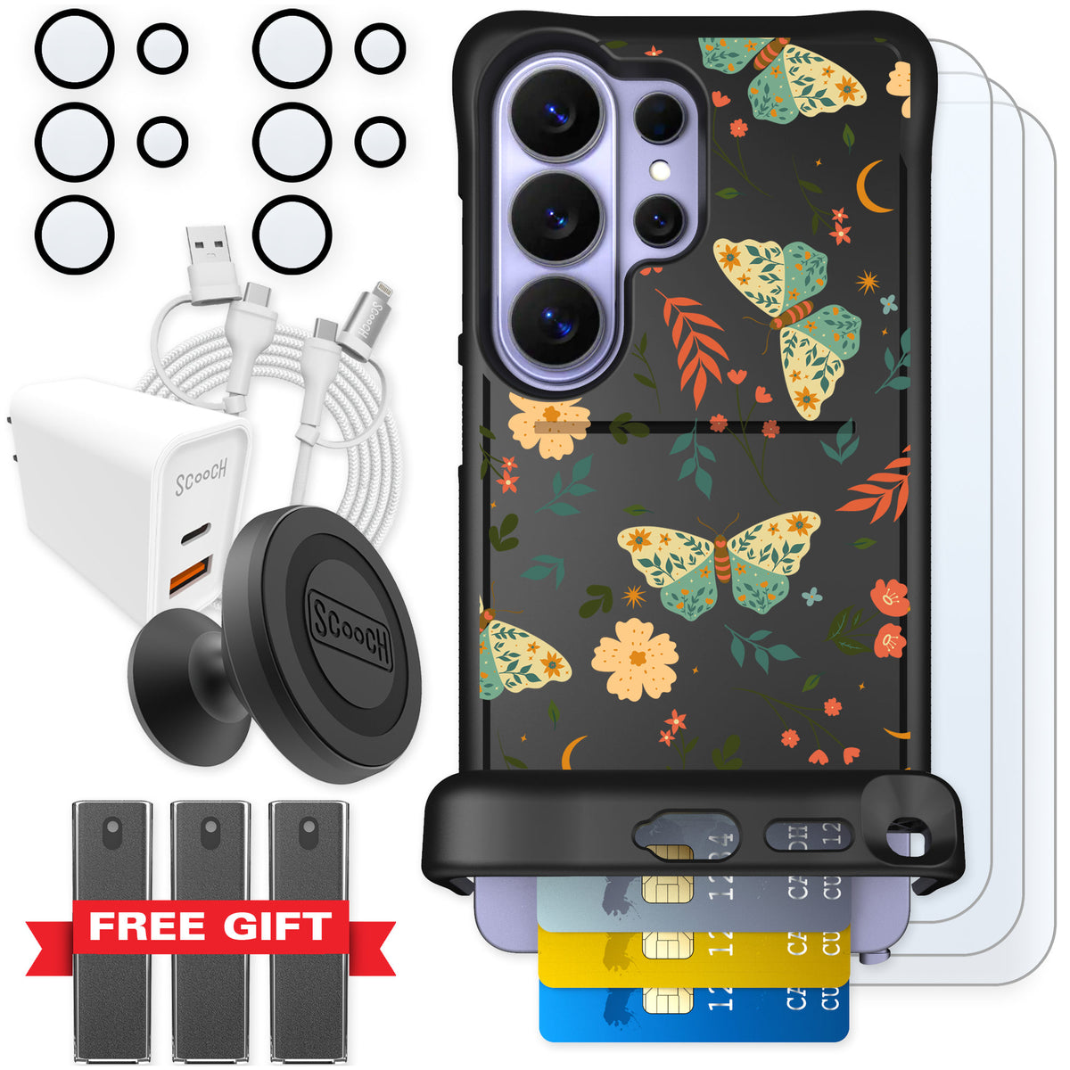 Scooch Wingmate Boho Nights for Galaxy S26 Ultra — Ultimate Bundle