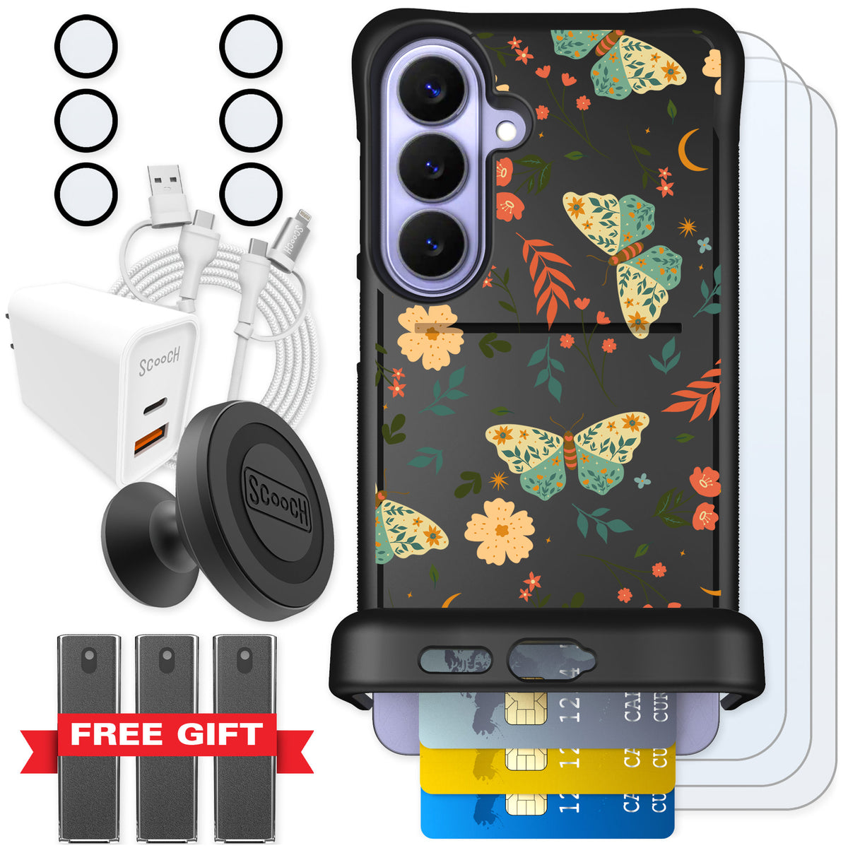Scooch Wingmate Boho Nights for Galaxy S26+ — Ultimate Bundle