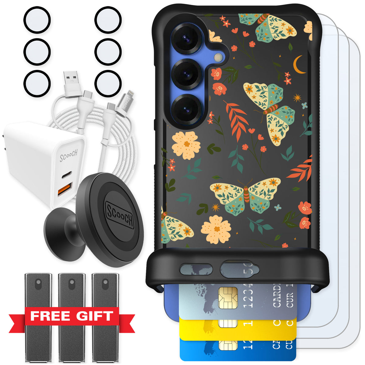 Scooch Wingmate Boho Nights for Galaxy S25 — Ultimate Bundle