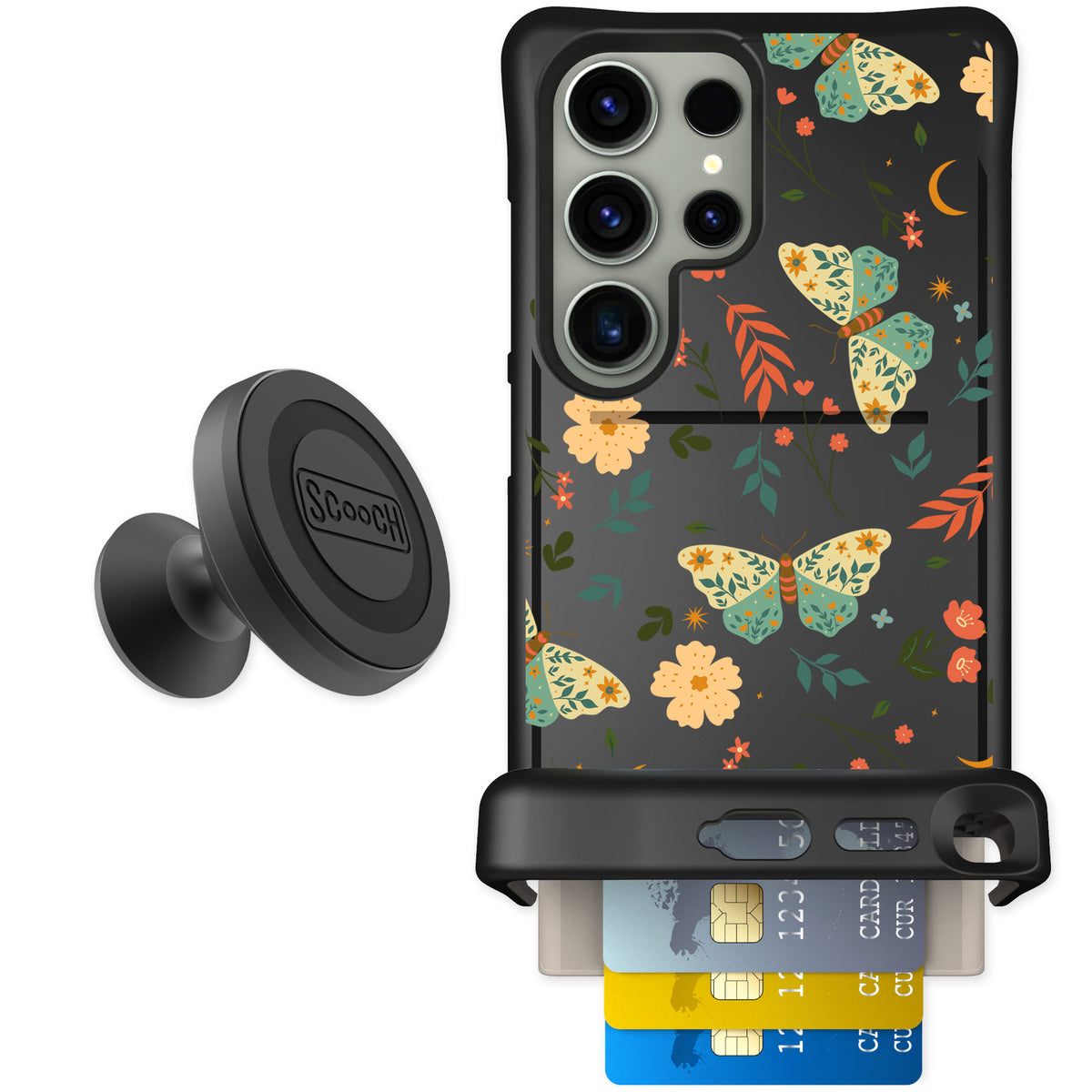 Scooch Wingmate Boho Nights for Galaxy S24 Ultra — Starter Bundle