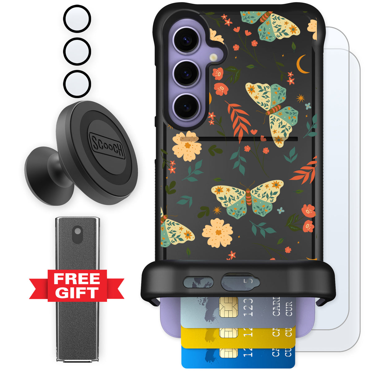 Scooch Wingmate Boho Nights for Galaxy S24+ — Defender Bundle