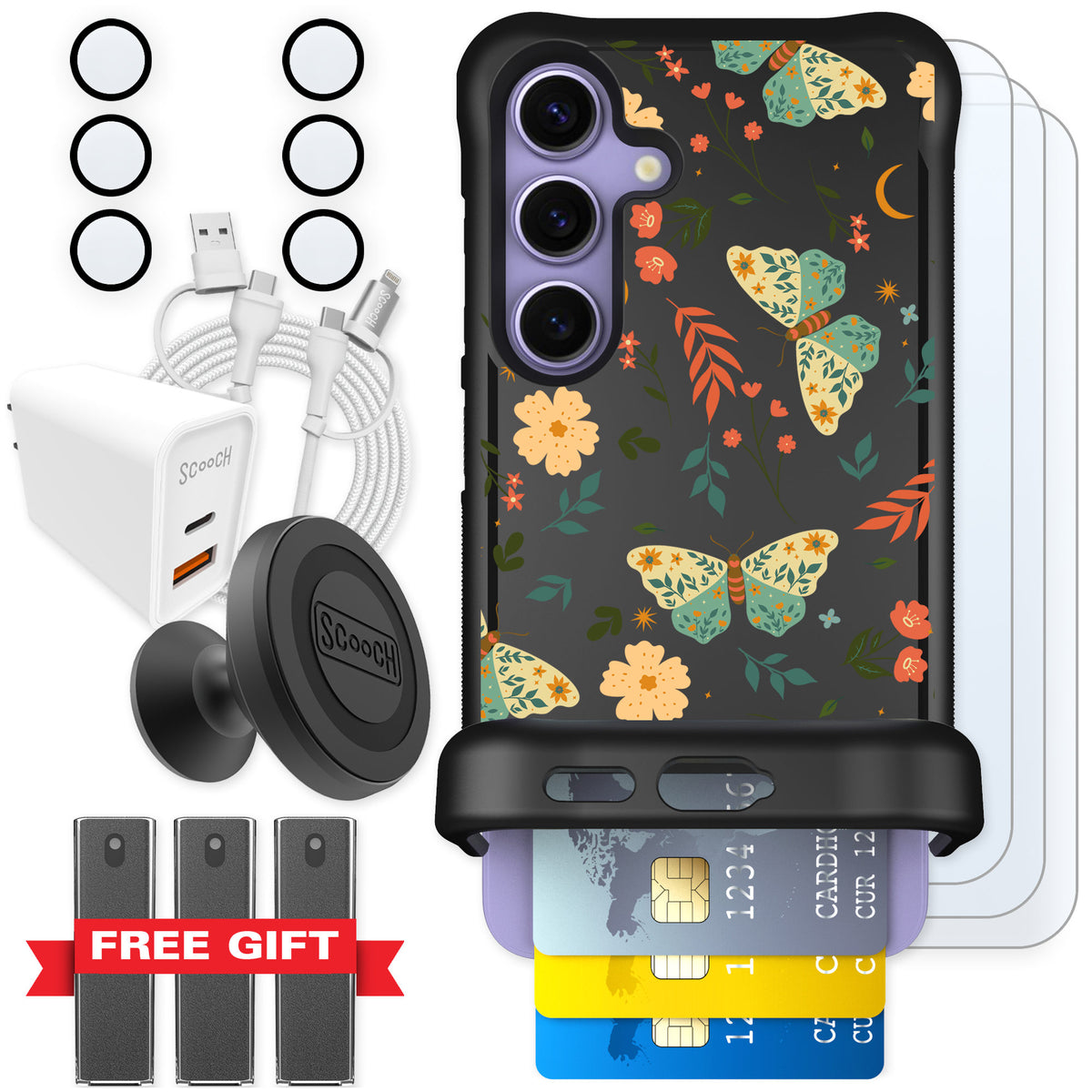 Scooch Wingmate Boho Nights for Galaxy S24 — Ultimate Bundle