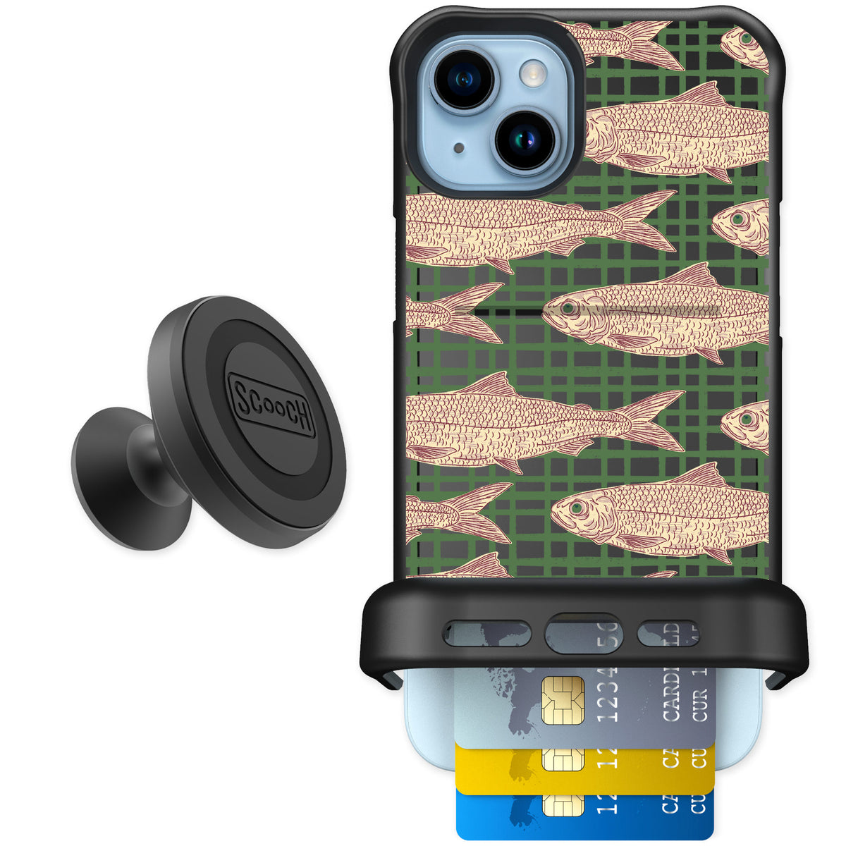 Scooch Wingmate Fresh Catch for iPhone 14 Plus — Starter Bundle