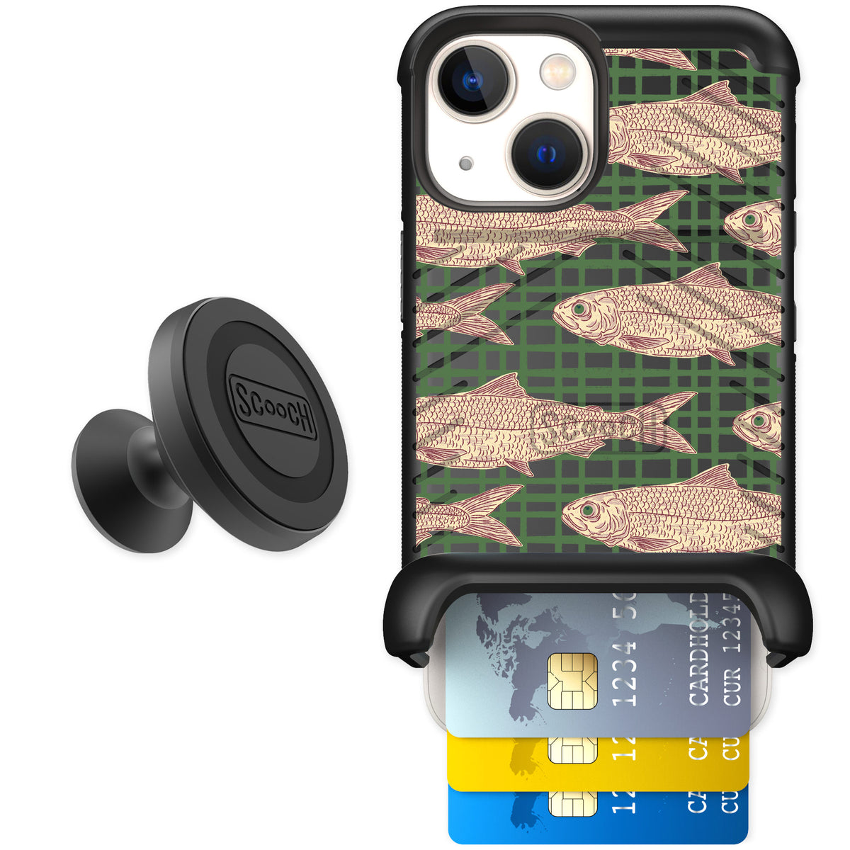 Scooch Wingmate Fresh Catch for iPhone 13 mini — Starter Bundle