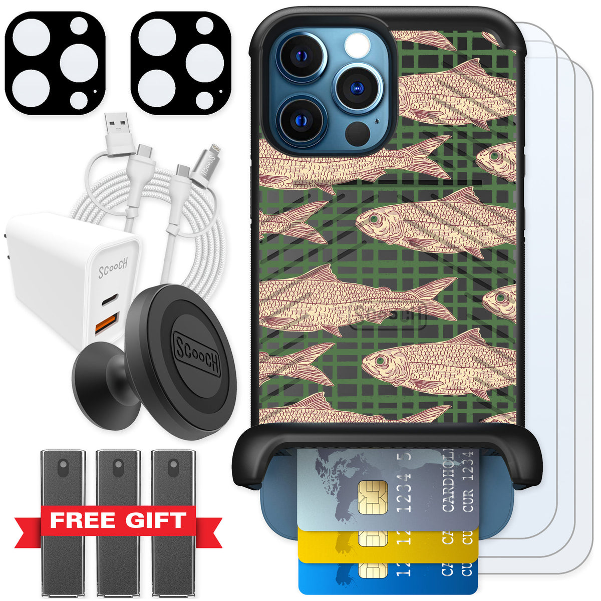 Scooch Wingmate Fresh Catch for iPhone 12 Pro Max — Ultimate Bundle
