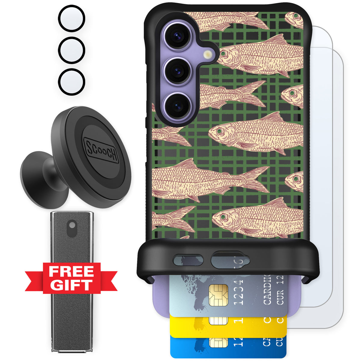Scooch Wingmate Fresh Catch for Galaxy S24 — Defender Bundle
